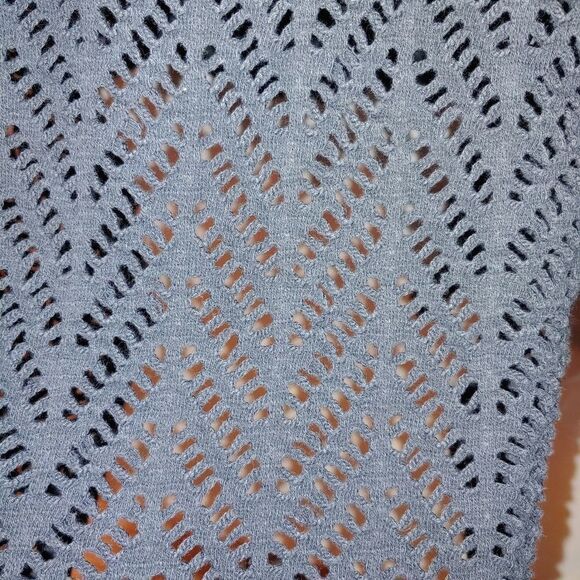 VINTAGE Women's Size XL Black Embroidered Oversized See Through Top - Picture 2 of 4